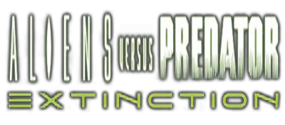 Aliens vs. Predator Extinction title screen for Playstation 2